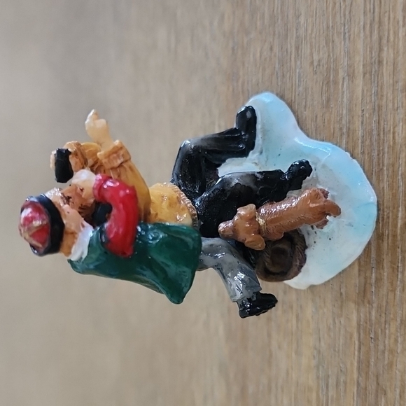 Father son dog people telescope Village accessory Xmas - Picture 4 of 5